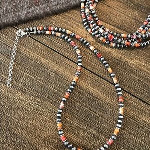 SOLD 18 Inch Navajo Pearl and Spiny Oyster Necklace